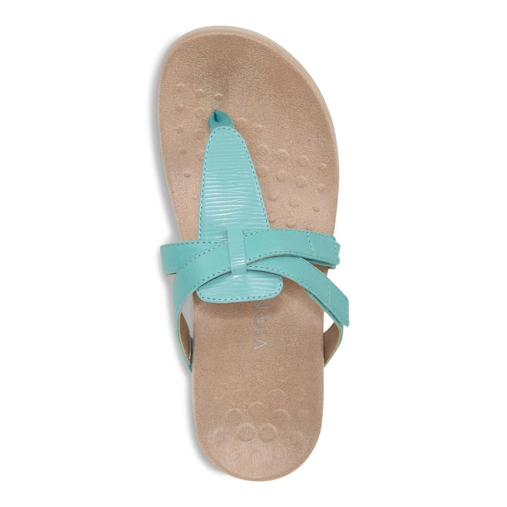 Women's Vionic Karley Toe Post Sandal Color: Aqua