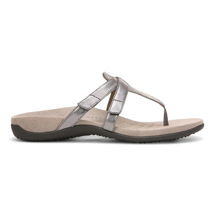 Women's Vionic Karley Toe Post Sandal Color: Silver