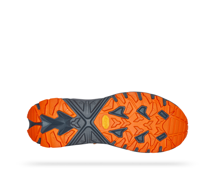 Men's Hoka One One Trail Code GTX Color: Castlerock/ Persimmon Orange 