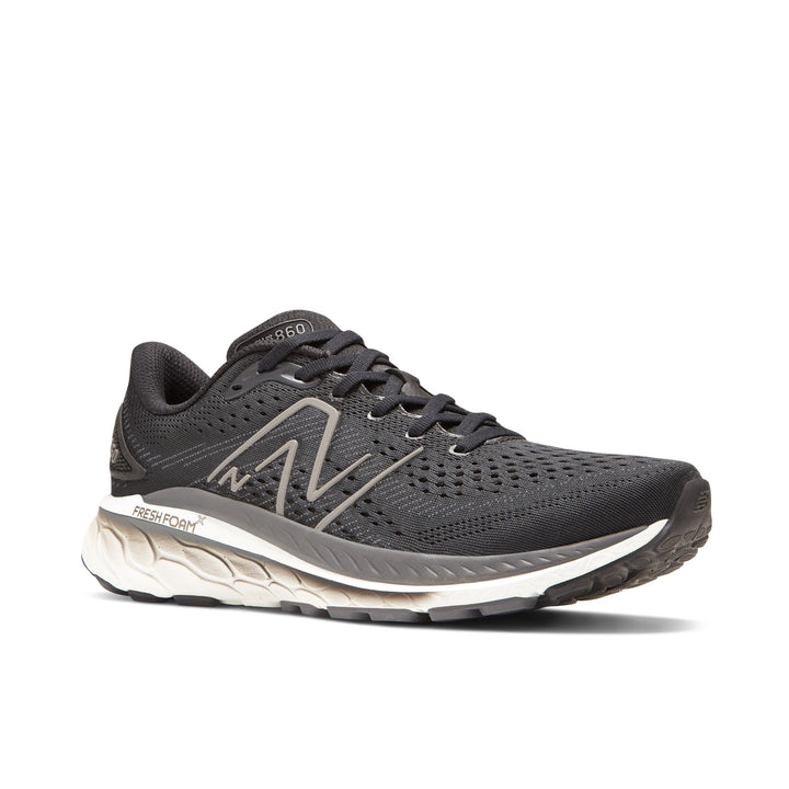 Men's New Balance Fresh Foam X 860v13 Color: Black with White and Magnet