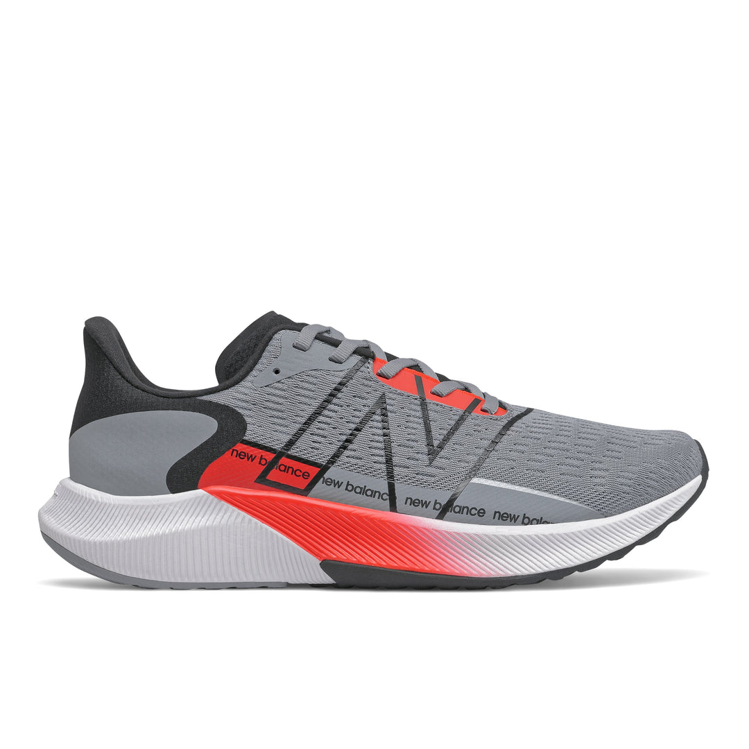 Men's New Balance FuelCell Propel v2 Color: Steel With Black And Neo Flame