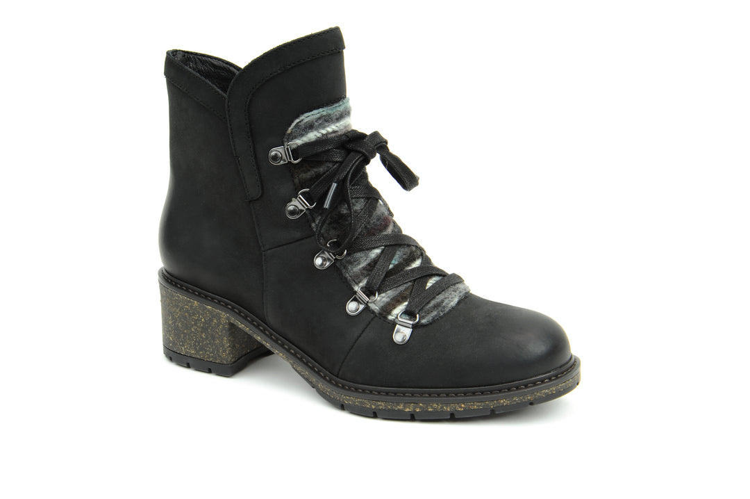 Women's Aetrex Joleen Lace-Up Boots Color: Black