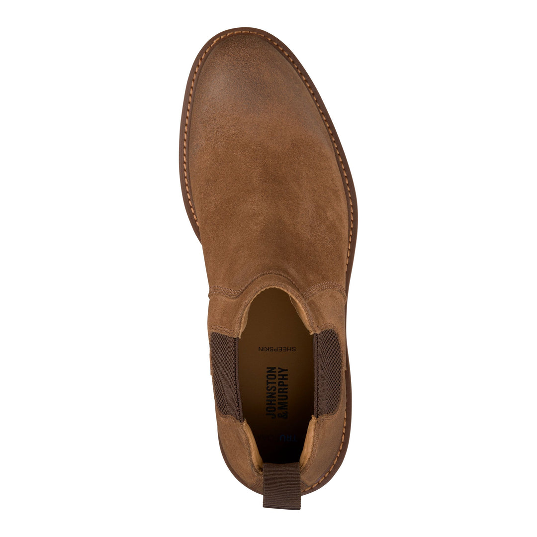Men's Johnston & Murphy Barrett Chelsea Boot Color: Tan Oiled Suede