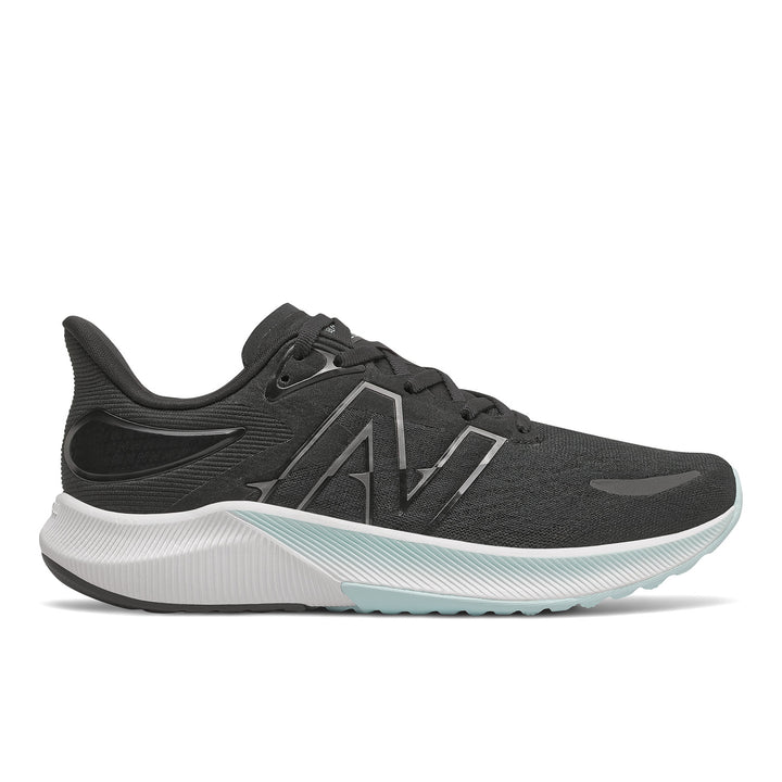 Women's New Balance FuelCell Propel v3 Color: Black with Pale Blue Chill and White
